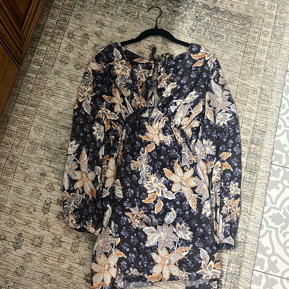 Free People Arzel printed mini dress size Med